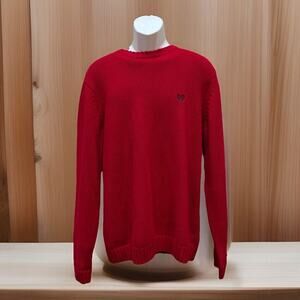 Chaps Ralph Lauren Men’s Pullover Sweater Sz Medium Color Red Stretch Chunky
